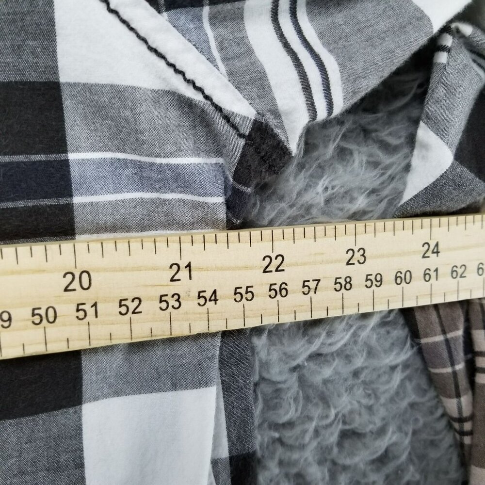 Buckle Shirt Mens Large Gray Plaid Dress Button Up Athletic Fit Stretch - Picture 9 of 12